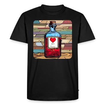 Élixir d’amour - T-shirt Premium bio Homme - noir - Devant - Nico (187cm)