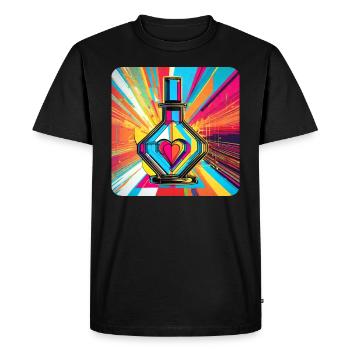Élixir d’amour - T-shirt Premium bio Homme - noir - Devant - Nico (187cm)