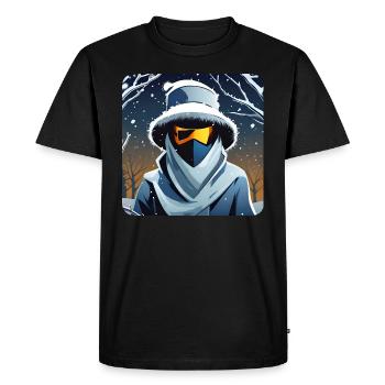 Cool Spooky Ghost with Glasses - Men's Premium Organic T-Shirt - black - Front - Nico (187cm)