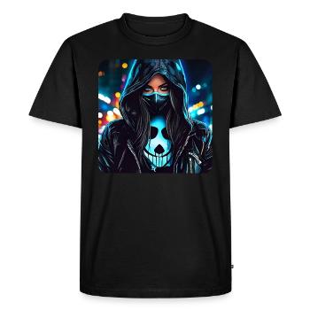 Cool Cybergoth Girl - Men's Premium Organic T-Shirt - black - Front - Nico (187cm)