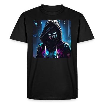 Fille Cyberpunk Cool - T-shirt Premium bio Homme - noir - Devant - Nico (187cm)