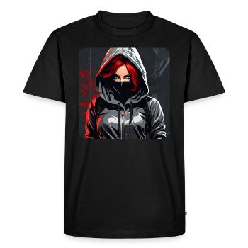 Fille gothique cool - T-shirt Premium bio Homme - noir - Devant - Nico (187cm)