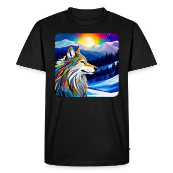 Animal Loup - T-shirt Premium bio Homme - noir - Devant - Nico (187cm)