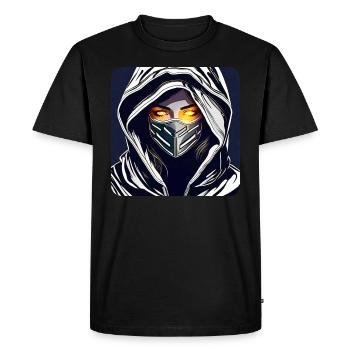 Fille cyberpunk anonyme cool - T-shirt Premium bio Homme - noir - Devant - Nico (187cm)