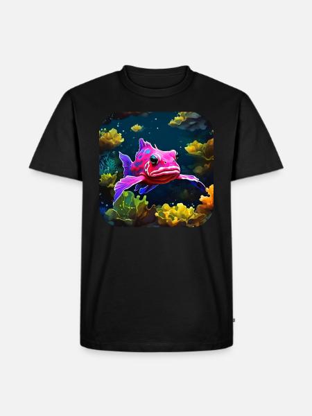 Funny Fish - Men's Premium Organic T-Shirt - black