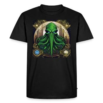 Monstres de Cthulhu dans l’univers - T-shirt Premium bio Homme - noir - Devant - Nico (187cm)