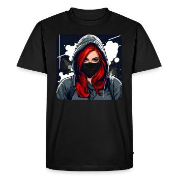 Cool Rudegirl - T-shirt Premium bio Homme - noir - Devant - Nico (187cm)