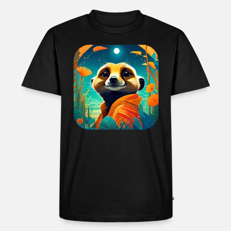 Niedliches Erdmännchen - Männer Premium Bio T-Shirt - Schwarz