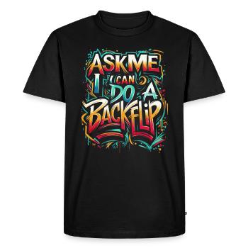 Backflip Graffiti Streetwear - T-shirt Premium bio Homme - noir - Devant - Nico (187cm)