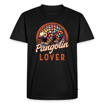 Pangolin amoureux de l’environnement Pangolin fan - T-shirt Premium bio Homme - noir - Devant - Nico (187cm)