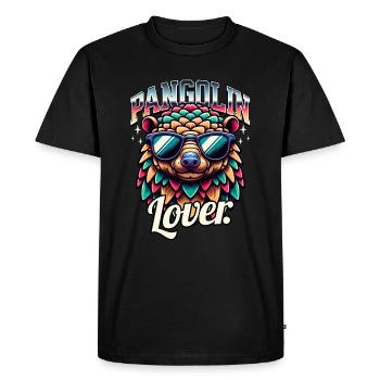 Pangolin amoureux de l’environnement Pangolin fan - T-shirt Premium bio Homme - noir - Devant - Nico (187cm)