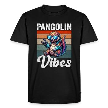 Pangolin Vibes Conservationniste Pangolin Fan - T-shirt Premium bio Homme - noir - Devant - Nico (187cm)