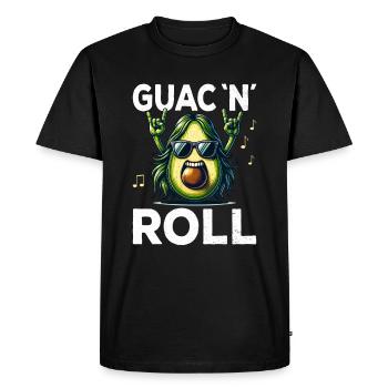 Guac 'N' Roll Rocker Guacamole Vegan Avocat - T-shirt Premium bio Homme - noir - Devant - Nico (187cm)