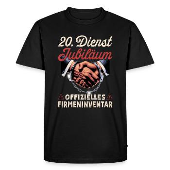 Cadeau d’anniversaire de l’entreprise pour les 20 ans de l’entreprise - T-shirt Premium bio Homme - noir - Devant - Nico (187cm)