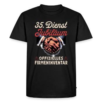 Cadeau d’anniversaire de l’entreprise pour les 35 ans de l’entreprise - T-shirt Premium bio Homme - noir - Devant - Nico (187cm)