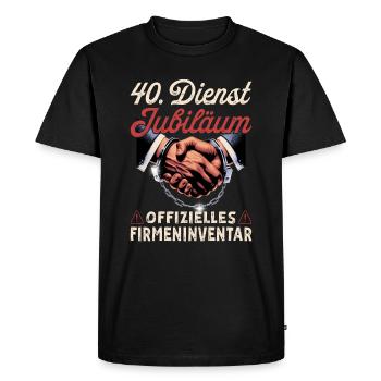 40th Anniversary Company Anniversary Gift - Men's Premium Organic T-Shirt - black - Front - Nico (187cm)