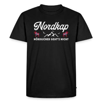 Norvège Norvège Norvège Orignal Norvège Drapeau Cap Nord - T-shirt Premium bio Homme - noir - Devant - Nico (187cm)