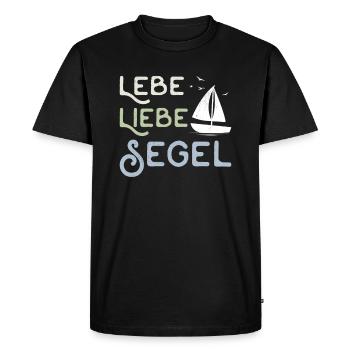 Live Love Sailing Skipper Captain Sailing & Sailing - Men's Premium Organic T-Shirt - black - Front - Nico (187cm)