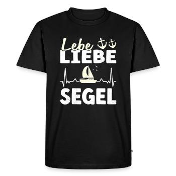 Live Love Sailing Skipper Captain Sailing & Sailing - Men's Premium Organic T-Shirt - black - Front - Nico (187cm)