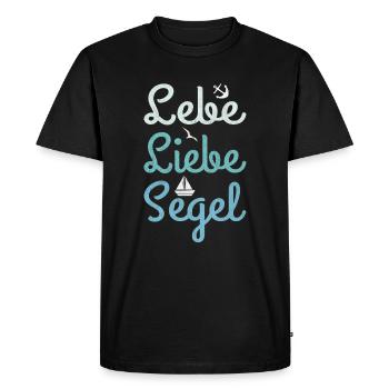 Live Love Sailing Skipper Captain Sailing & Sailing - Men's Premium Organic T-Shirt - black - Front - Nico (187cm)