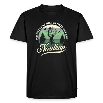 Norwegen Norway Norge North Cape Nordkap - Men's Premium Organic T-Shirt - black - Front - Nico (187cm)