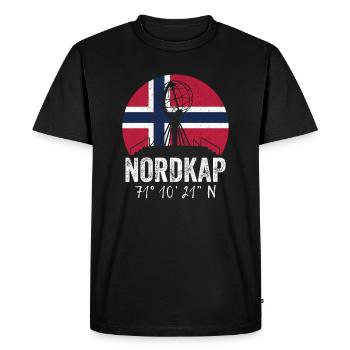 Norway Norway Norge Coordinates North Cape - Men's Premium Organic T-Shirt - black - Front - Nico (187cm)