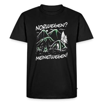 Norway Camping Scandinavia North Cape - Men's Premium Organic T-Shirt - black - Front - Nico (187cm)