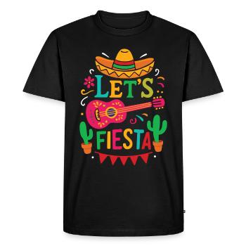 Let’s Fiesta – Bright Mexican Party Style - Men's Premium Organic T-Shirt - black - Front - Nico (187cm)