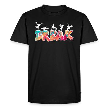 Breakdance Bboy Bgirl HipHop - T-shirt Premium bio Homme - noir - Devant - Nico (187cm)
