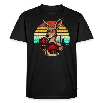 Arts martiaux Kangourou - T-shirt Premium bio Homme - noir - Devant - Nico (187cm)