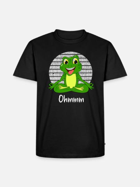 Meditation Frog - Yoga Frog - Men's Premium Organic T-Shirt - black