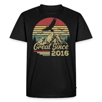 Vintage 2016 Cadeau D’anniversaire 2016 Retro 2016 - T-shirt Premium bio Homme - noir - Devant - Nico (187cm)
