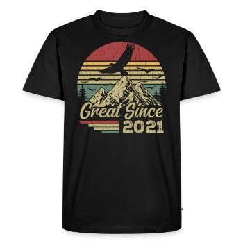 Vintage 2021 Cadeau D’anniversaire 2021 Retro 2021 - T-shirt Premium bio Homme - noir - Devant - Nico (187cm)