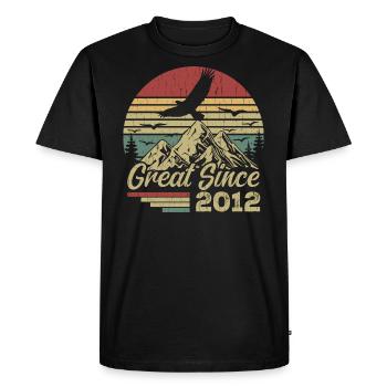 Vintage 2012 Retro 2012 Birthday Gift - Men's Premium Organic T-Shirt - black - Front - Nico (187cm)