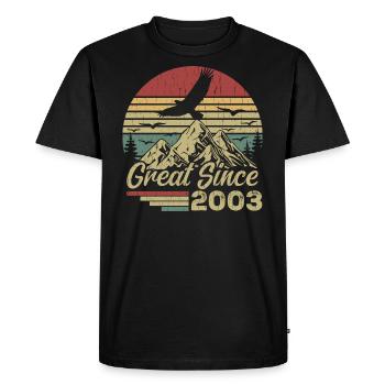 Vintage 2003 Cadeau D’anniversaire 2003 Retro 2003 - T-shirt Premium bio Homme - noir - Devant - Nico (187cm)