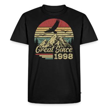 Vintage 1998 Cadeau D’anniversaire 1998 Retro 1998 - T-shirt Premium bio Homme - noir - Devant - Nico (187cm)