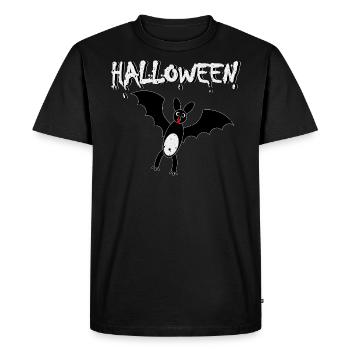 Halloween Bat - Men's Premium Organic T-Shirt - black - Front - Nico (187cm)