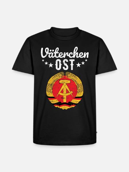 Väterchen Ost DDR Ossi Geschenk - Männer Premium Bio T-Shirt - Schwarz