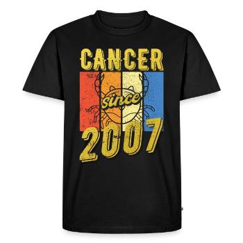 Cancer 2007 Zodiac Anniversaire - T-shirt Premium bio Homme - noir - Devant - Nico (187cm)