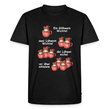 Glühwein Wichtel - Männer Premium Bio T-Shirt - Schwarz - Vorne - Nico (187cm)