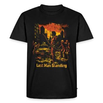 Zombie Apocalypse - Last Man Standing 01 - Men's Premium Organic T-Shirt - black - Front - Nico (187cm)