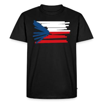 Drapeau de la République tchèque - Art moderne - T-shirt Premium bio Homme - noir - Devant - Nico (187cm)