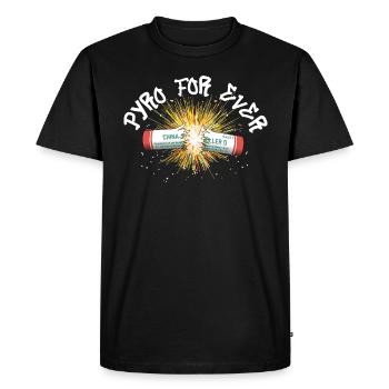 Pyro pour toujours - T-shirt Premium bio Homme - noir - Devant - Nico (187cm)