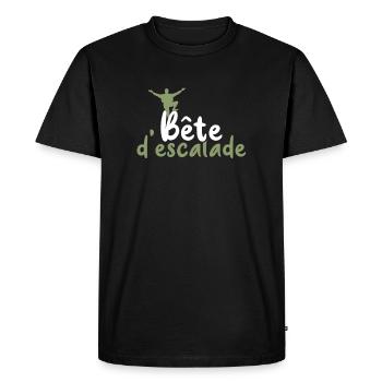 Bête d'escalade - T-shirt Premium bio Homme - noir - Devant - Nico (187cm)