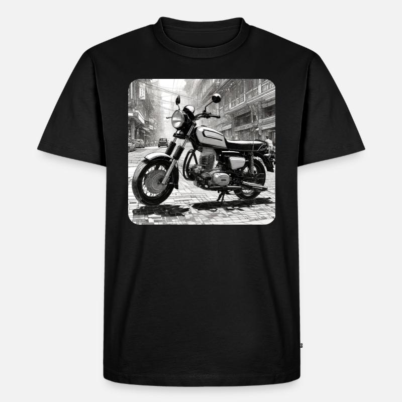 Cooles Moped - Männer Premium Bio T-Shirt - Schwarz