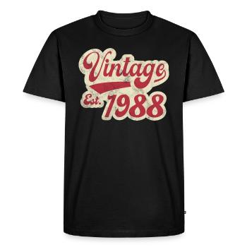 Vintage Est 1988 - T-shirt Premium bio Homme - noir - Devant - Nico (187cm)