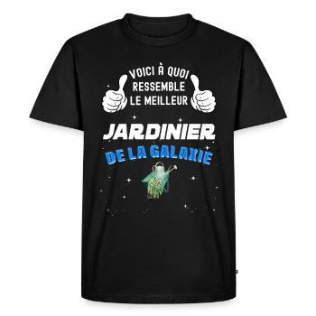 Meilleur Jardinier De La galaxie Super Cadeau - T-shirt Premium bio Homme - noir - Devant - Nico (187cm)