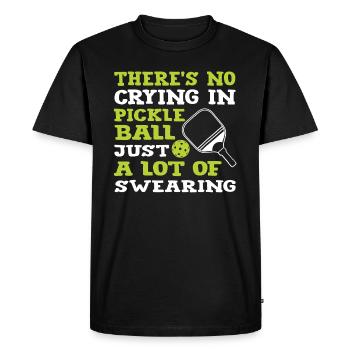 There is No Crying In Pickleball - Men's Premium Organic T-Shirt - black - Front - Nico (187cm)