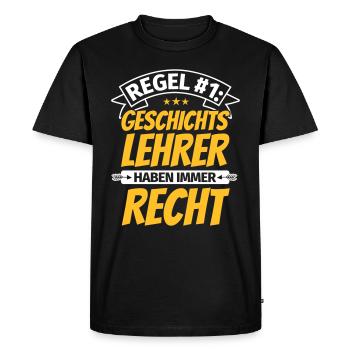 Cadeaux de professeur d'histoire Citation drôle - T-shirt Premium bio Homme - noir - Devant - Nico (187cm)