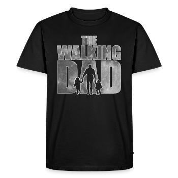 Le cadeau de la fête des pères de papa qui marche - T-shirt Premium bio Homme - noir - Devant - Nico (187cm)